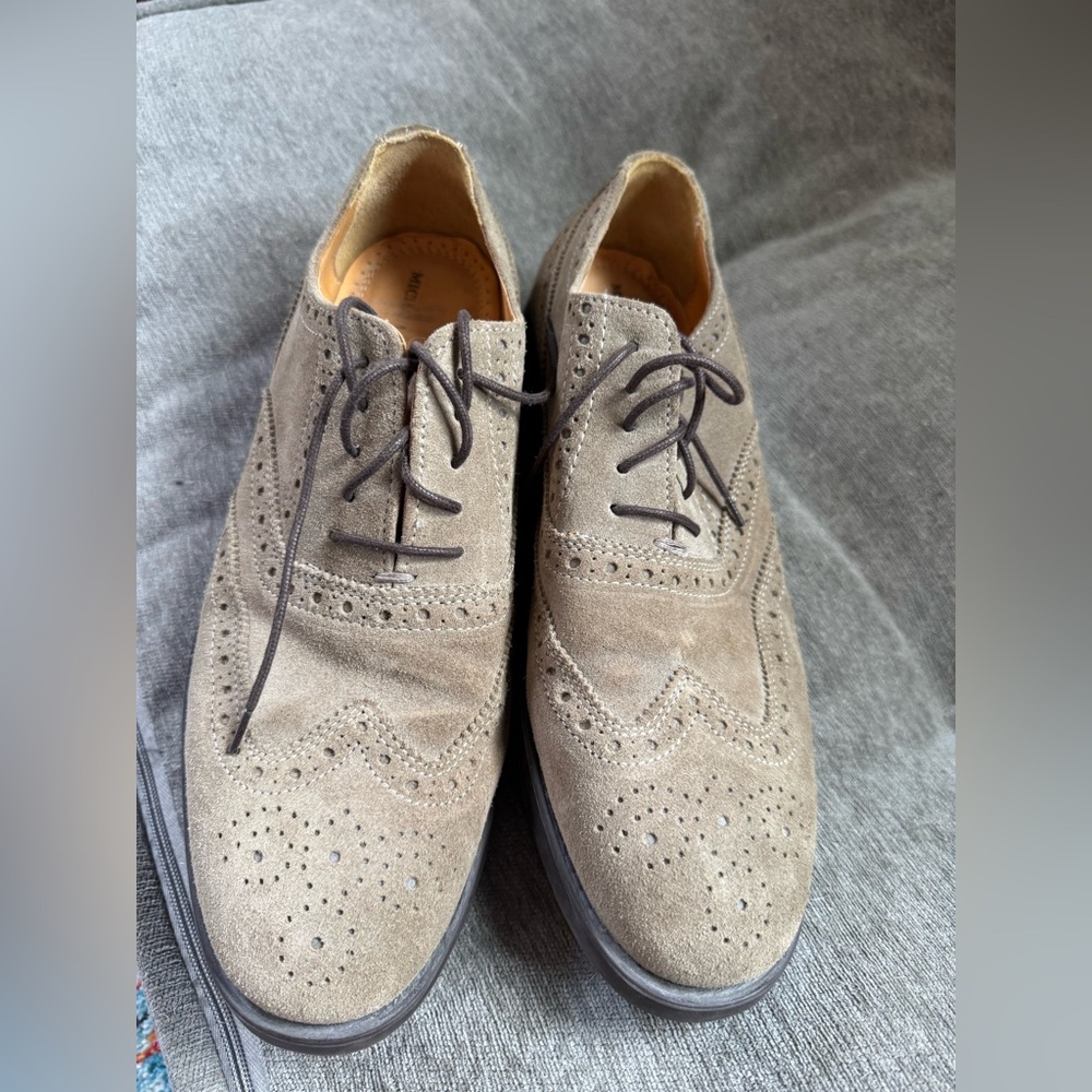 EUC Men's Suede Brogue Shoes - Tan